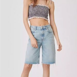 Maje Printed Smocked Voile Floral Top